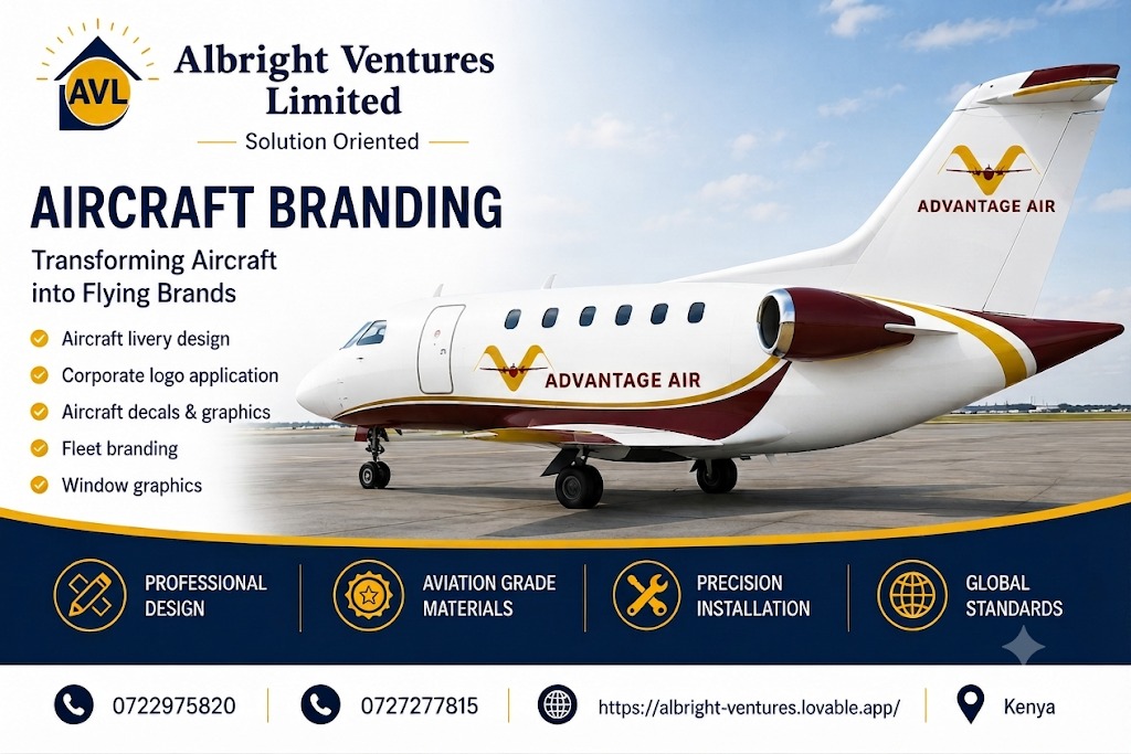 Advantage Air aircraft branding by Albright Ventures